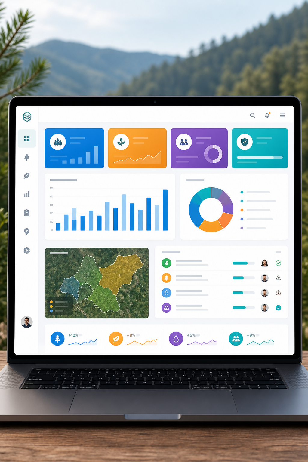 Dashboard de gestión con indicadores en tiempo real