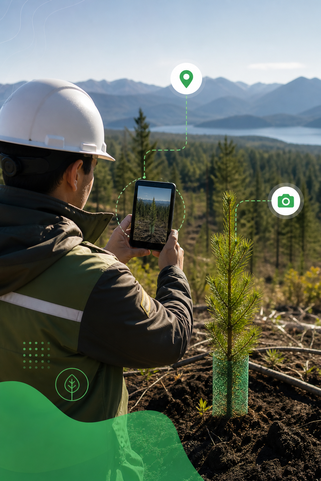 Verificación de actividades en terreno con GPS y fotografías