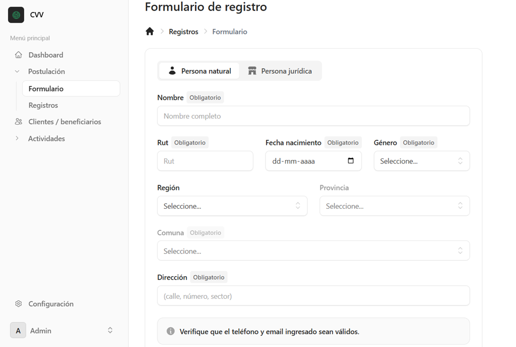 SaaS Postulación – Gestión de programas y postulaciones
